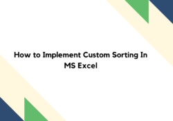 Custom sort in Excel